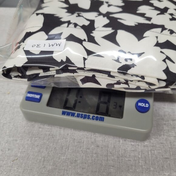 Loft‎ Skirt Women14 Black White Floral Lined Pencil Back Slit Skirt Office - Picture 11 of 11